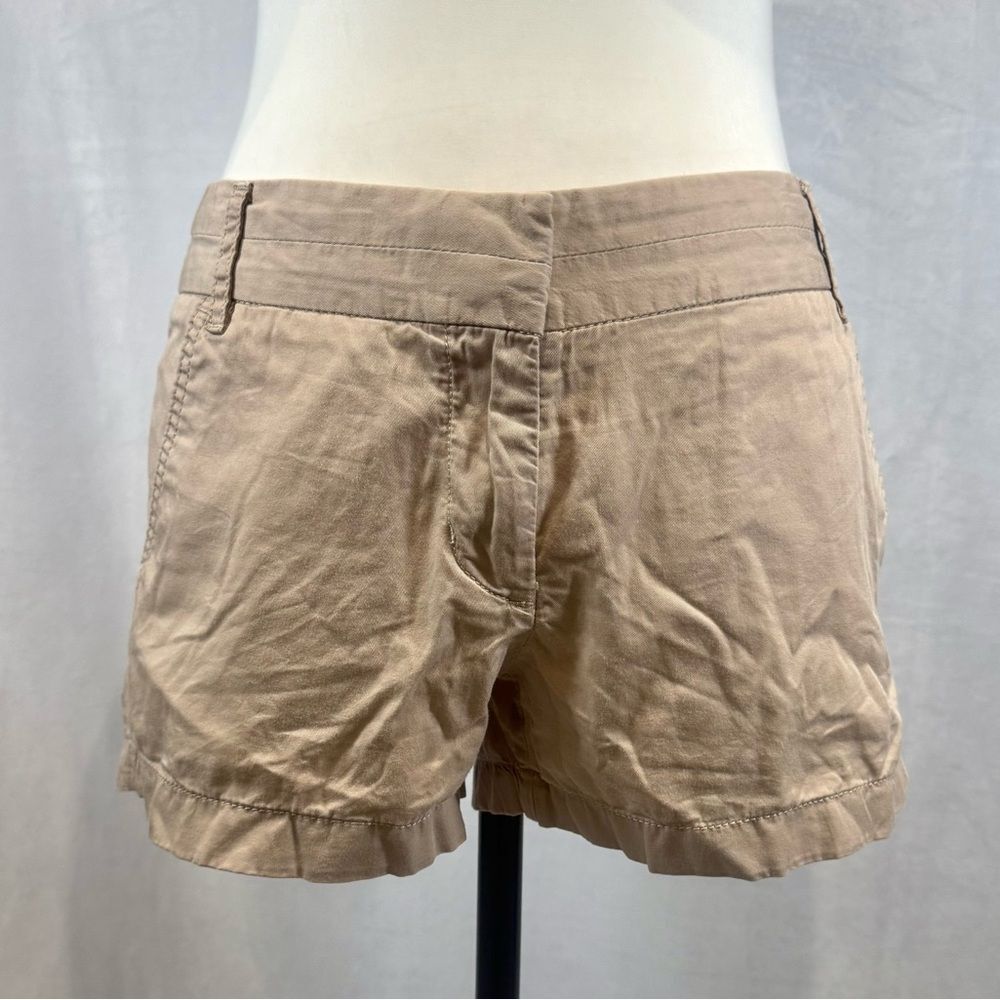 Vintage J.Crew 100% Cotton Chino Low Rise Khaki Shorts Size 2